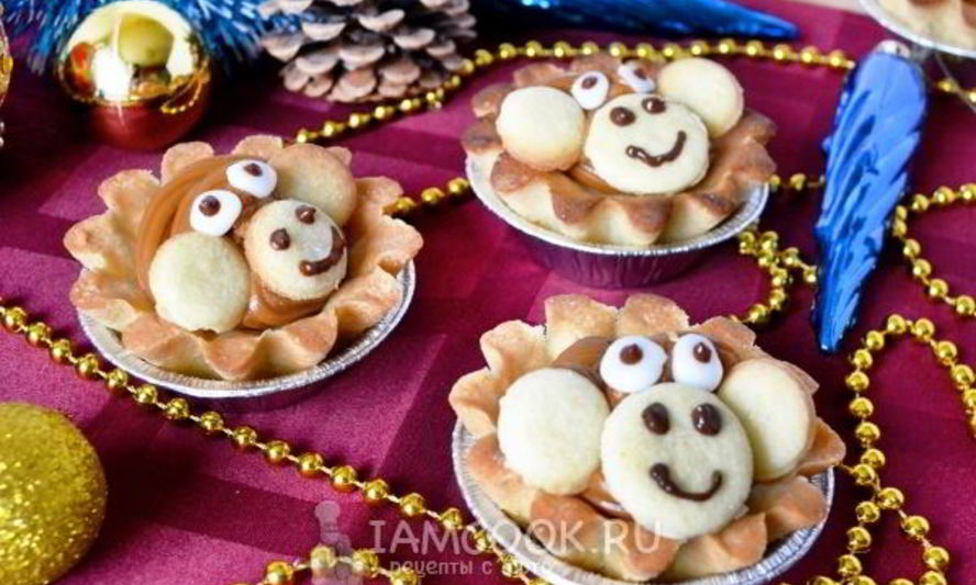 Рецепт песочного пирожного обезьянки