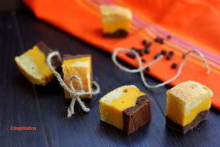 Полосатый тыквенный брауни