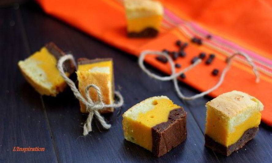 Рецепт полосатого тыквенного брауни