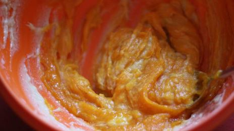 полосатый тыквенный брауни