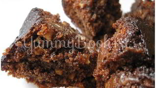 Шоколадные брауни на манке с миндалем