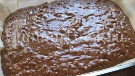 шоколадные брауни на манке с миндалем