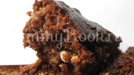 шоколадные брауни на манке с миндалем