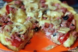 Быстрая пицца на сковороде