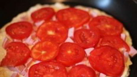 быстрая пицца на сковороде