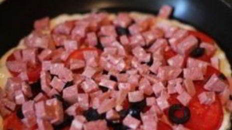 быстрая пицца на сковороде