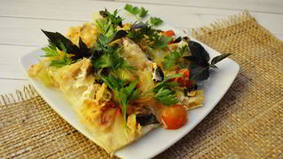 Диетическая пицца на лаваше