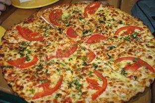 Картофельная пицца с грибами в духовке