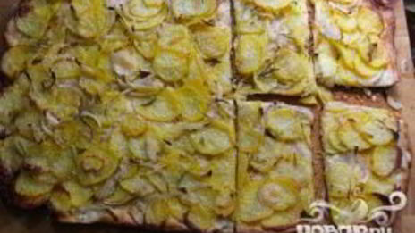 картофельная пицца с розмарином