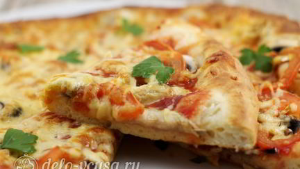 Пицца с курицей