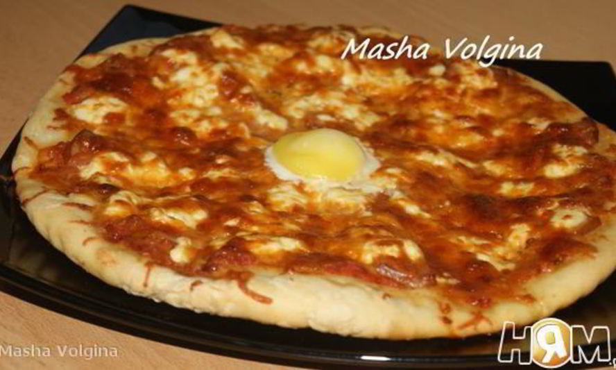 Рецепт пиццы карбонара с яйцом