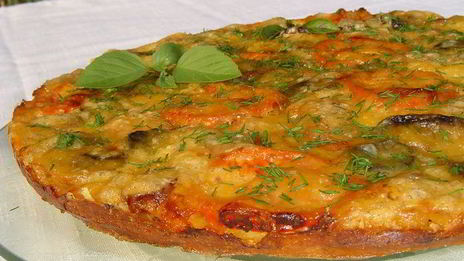 пицца на кабачковой основе