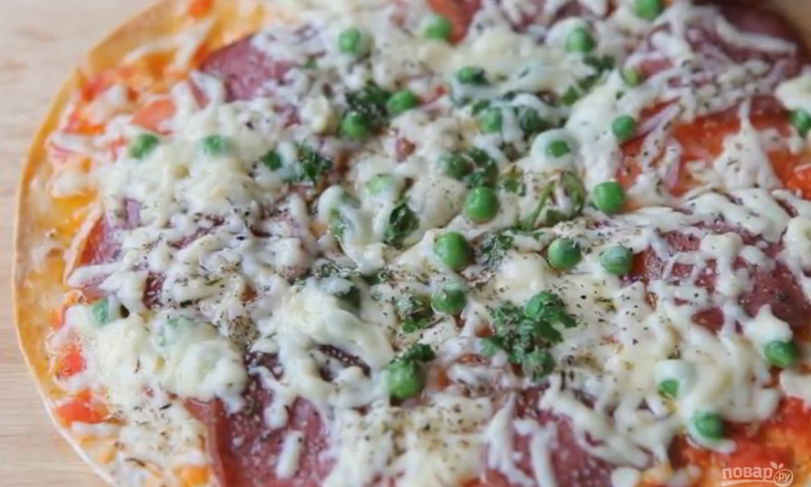 Рецепт пиццы на лаваше