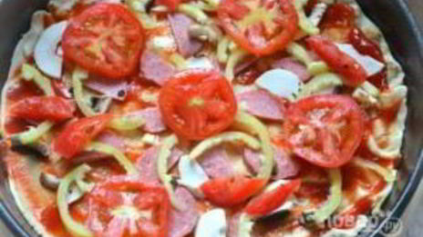 пицца на слоеном бездрожжевом тесте