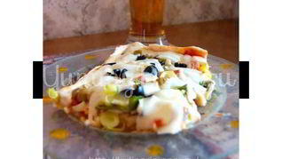 Пицца овощная, усиленная ветчиной