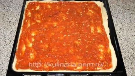 пицца овощная, усиленная ветчиной