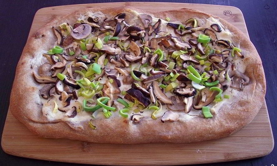 Рецепт пиццы с лесными грибами