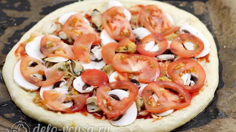 пицца с мидиями