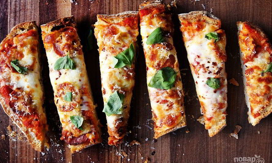 Рецепт пиццы в батоне