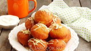 Картофельные пончики с ветчиной