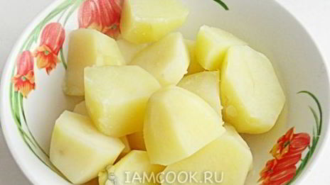 картофельные пончики с ветчиной