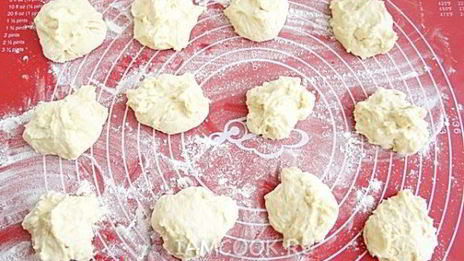 картофельные пончики с ветчиной