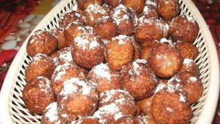 Пончики творожные с ванилью