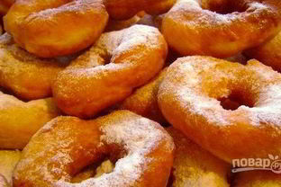 Пышные пончики на кефире