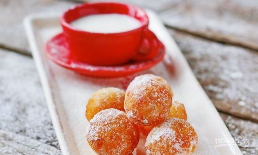 Рецепт творожных пончиков, жаренных в масле