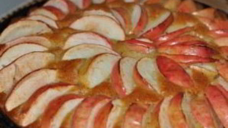 постная коврижка с яблоками