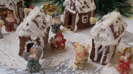 пряничные домики на чашки