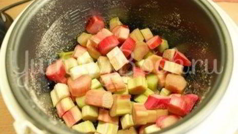 шарлотка с ревенем в мультиварке