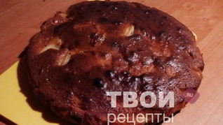 Шарлотка с яблоками и грушей