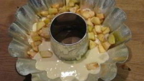 шарлотка с яблоками на кефире