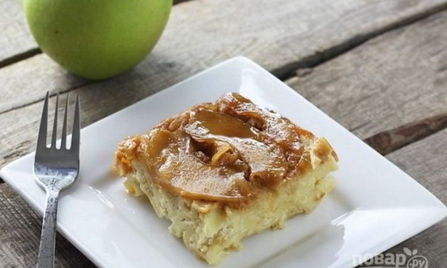 Рецепт шарлотки яблочно-творожная