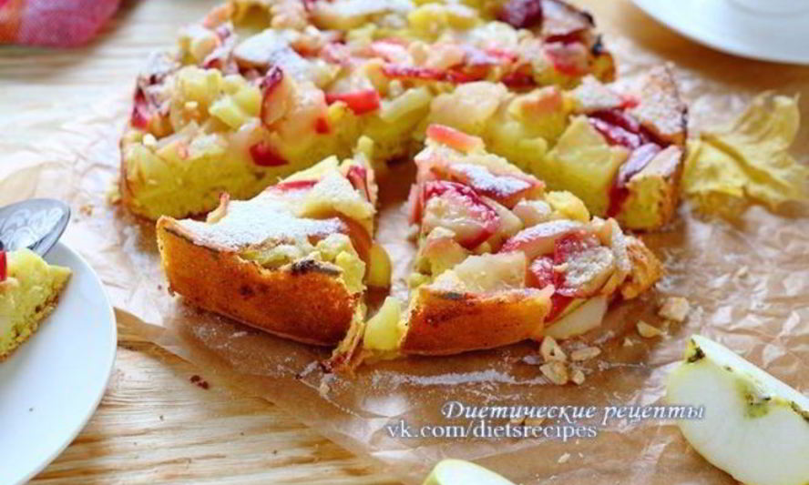 Рецепт яблочной шарлотки диетической