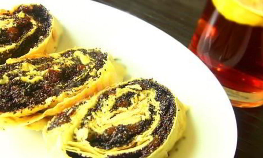 Рецепт ленивого штруделя с маком из лаваша