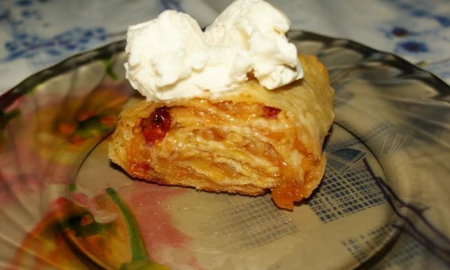 Рецепт штруделя из лаваша с яблоками