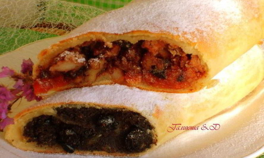 Рецепт штруделя из творожного теста без яиц