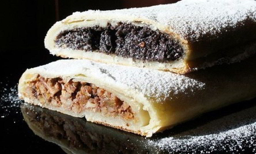 Рецепт штруделя из творожного теста с маком и яблоками
