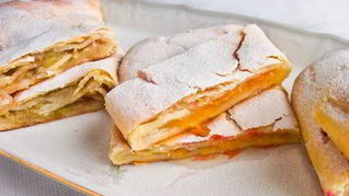 Штрудель из творожного теста