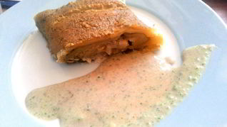 Штрудель с фейхоа и маскарпоне