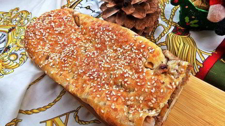 штрудель с грушей и яблоками