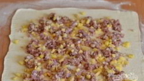 штрудель с мясом