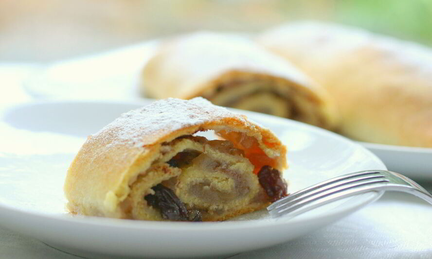 Рецепт штруделя с начинкой из яблочного повидла