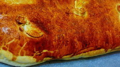 штрудель с персиками