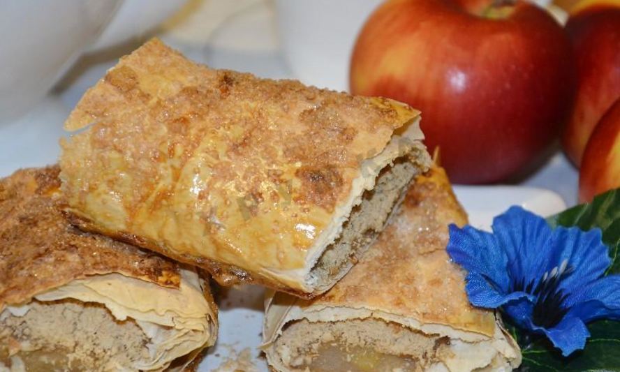 Рецепт штруделя с яблоками из лаваша