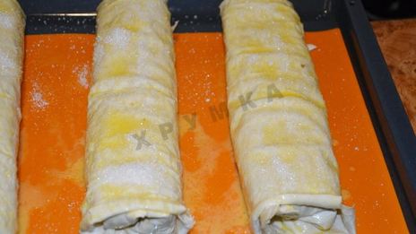 штрудель с яблоками из лаваша