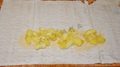 штрудель с яблоками из лаваша