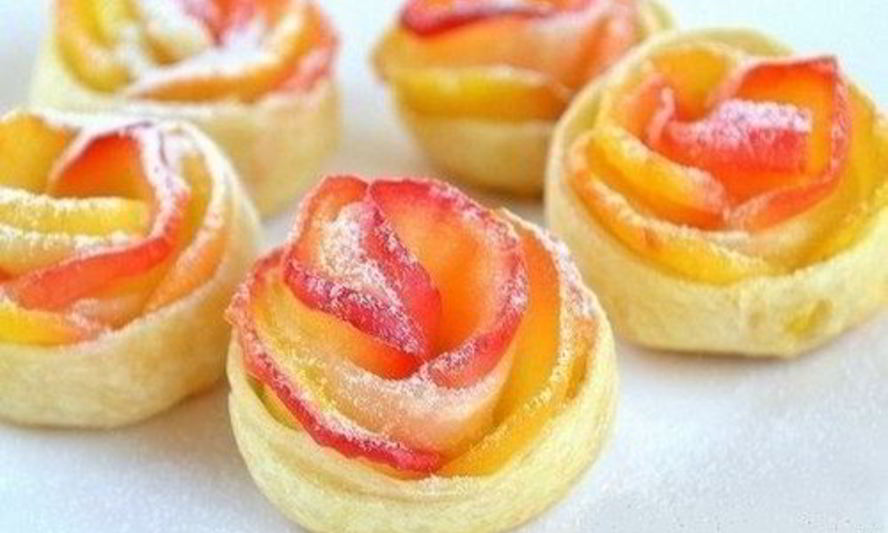 Рецепт слоек розочка с яблоком